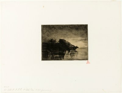 水飲み場で 6 頭の牛 作： Charles Emile Jacque