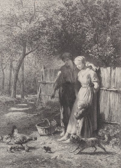 春、1864年。 作： Charles Emile Jacque