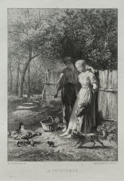 春。 作： Charles Emile Jacque