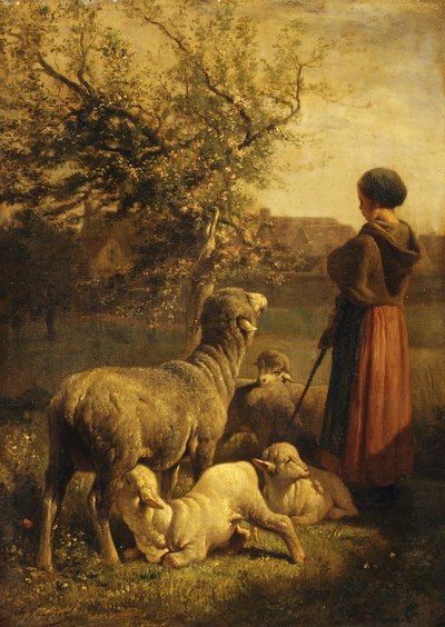 春。 作： Charles Emile Jacque
