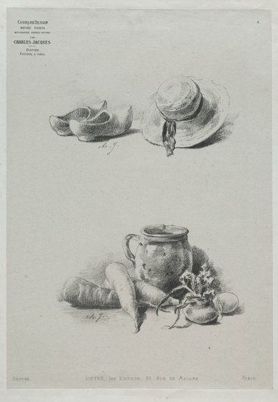 静物 作： Charles Emile Jacque