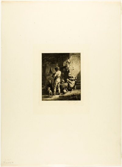 夕食 作： Charles Emile Jacque