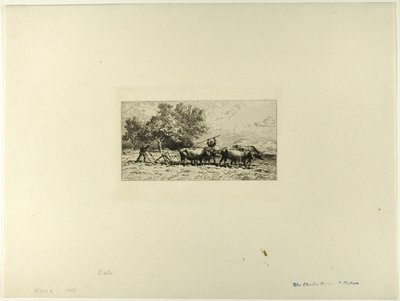 牛のチーム 作： Charles Emile Jacque