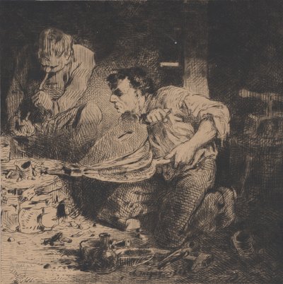 偽造者、1843年。 作： Charles Emile Jacque