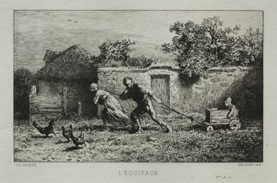 Equipage。 作： Charles Emile Jacque