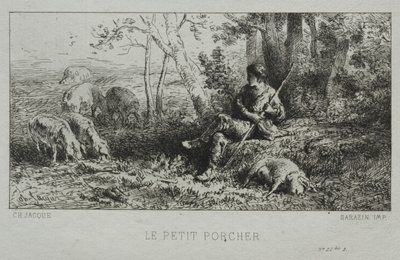 子豚の群れ 作： Charles Emile Jacque