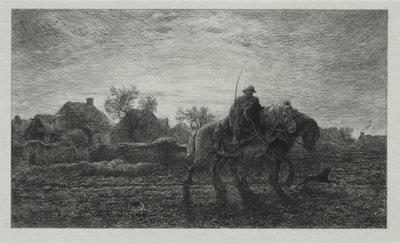 朝 作： Charles Emile Jacque