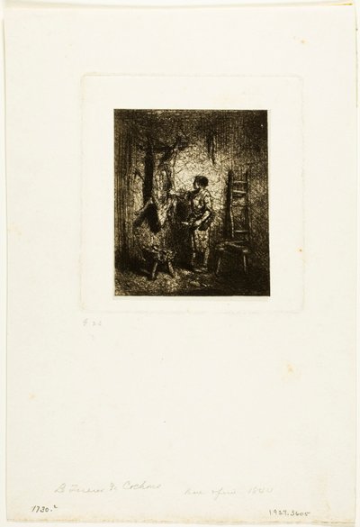 豚の肉屋 作： Charles Emile Jacque