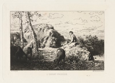 放蕩子。 作： Charles Emile Jacque