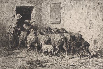 リターン、1864年。 作： Charles Emile Jacque