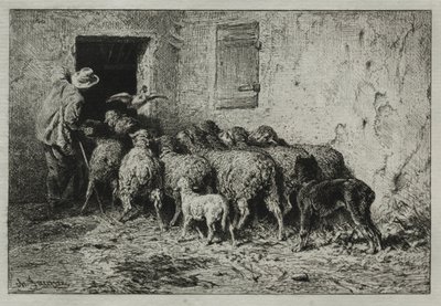 リターン、1864。 作： Charles Emile Jacque