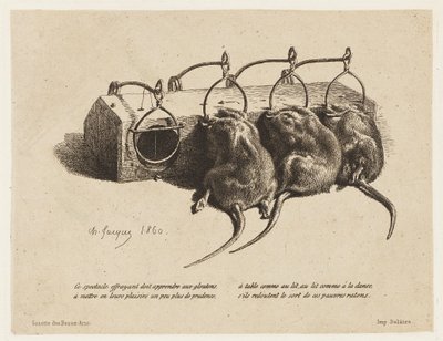 ネズミ捕り 作： Charles Emile Jacque