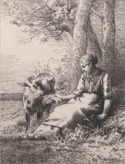 友情、1867年、1867年。 作： Charles Emile Jacque