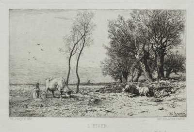 冬 作： Charles Emile Jacque