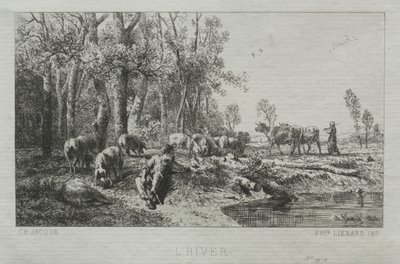 冬 作： Charles Emile Jacque