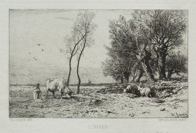 冬。 作： Charles Emile Jacque