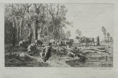 1864年冬。 作： Charles Emile Jacque