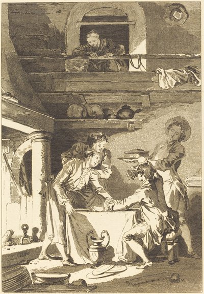 うなぎのパテ 作： Charles Emmanuel Patas after Jean Honoré Fragonard