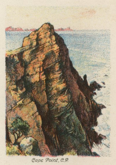 南アフリカケープポイント、CP（カラーリトグラフ） 作： Charles Ernest Peers
