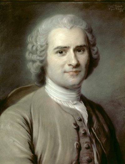 ジャン ジャック (ジャン ジャック) ルソー (1712-1778)、スイスの哲学者の肖像。 Charles Escot (1834-1902) によるパステル 1874 日。 0.46x0.38 m - Jean-Jacques (Jean Jacques) Rousseau (1712-1778)、スイスの哲学者の肖像。 Charles Escot（1834-1902）によるパステル 作： Charles Escot