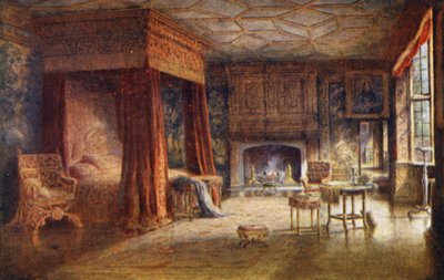 ノールハウススパングルベッドルーム（カラーリトグラフ） 作： Charles Essenhigh Corke