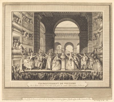 ヴォルテールの戴冠式 (ヴォルテールの戴冠式) 作： Charles Etienne Gaucher after Jean Michel Moreau
