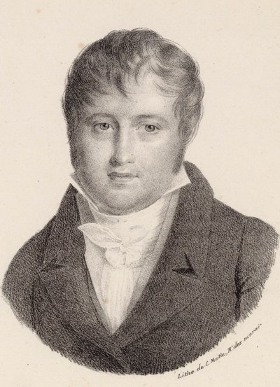 作曲家NicolòIsouard 1775-1818の肖像。 作： Charles Etienne Pierre Motte