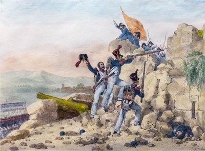 スペインのシウダー・ロドリゴの降伏 作： Charles Etienne Pierre Motte
