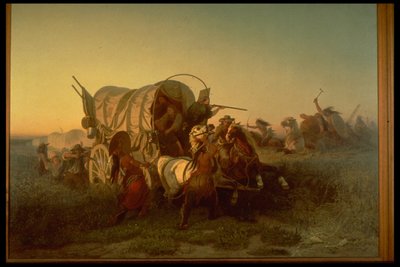 移民列車への攻撃 作： Charles Ferdinand Wimar