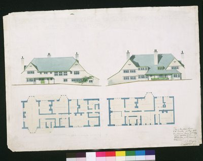 1899年にJWバックリーエスクァイアのためにウィンダミアのガートメルフェルギルヘッドに建設される家（紙と紙と鉛筆） 作： Charles Francis Annesley Voysey