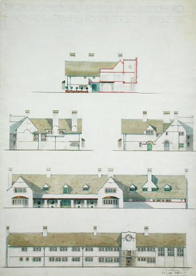 エセックス州ハイアム・ウッドフォードに建設されたヘンリー・サマセット夫人のための家 作： Charles Francis Annesley Voysey