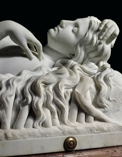 台座のロドピスの等身大フィギュア、1862 作： Charles Francis Fuller