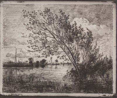 ハンノキの群生 作： Charles Francois Daubigny