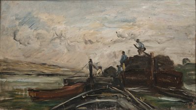 川のはしけ、1865年頃 作： Charles Francois Daubigny