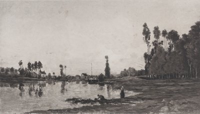 川沿い、1865年。 作： Charles Francois Daubigny