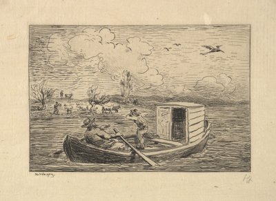 海岸への呼び出し、1861年。 作： Charles Francois Daubigny