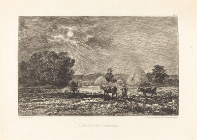 ヴァルモンドワの月光 (ヴァルモンドワの月光) 作： Charles Francois Daubigny