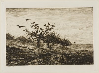 木のカラス 作： Charles Francois Daubigny