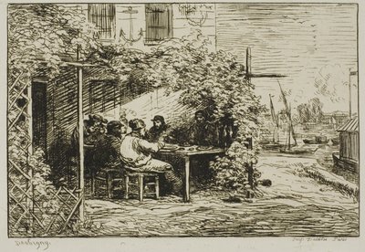 アニエールでの出発朝食 作： Charles Francois Daubigny