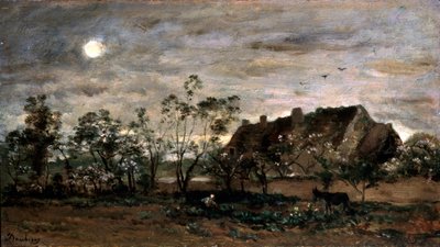 オンフルールの夜、1860年代。 作： Charles Francois Daubigny