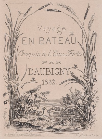 口絵、船による航海、1862年。 作： Charles Francois Daubigny