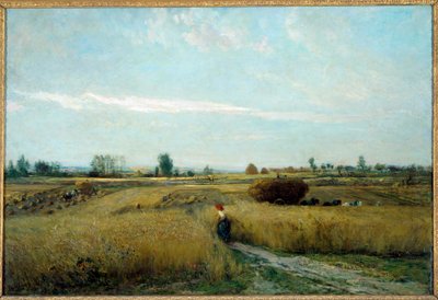 シャルル・フランソワ・ドービニーによる収穫絵画 作： Charles Francois Daubigny