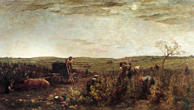 ブルゴーニュの収穫 シャルル・フランソワ・ドービニー（1817-1878）の絵画 1863年 日1,72×2,94 m パリ、オルセー美術館 作： Charles Francois Daubigny