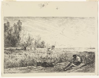 干し草作り 作： Charles Francois Daubigny