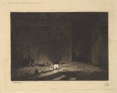 インのインテリア、1861-62。 作： Charles Francois Daubigny