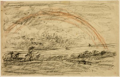 虹のある風景 作： Charles Francois Daubigny