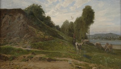 羊のいる風景。 1855年頃 作： Charles Francois Daubigny