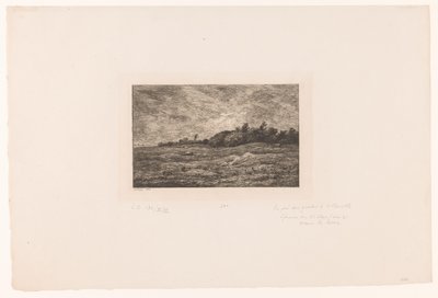 牛やウサギが放牧されている風景 ル プレ デ グラーヴ ア ヴィレルヴィル 作： Charles Francois Daubigny