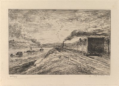 1861年、ルヴォヤージュアンバトー出身のルデパルルルトゥール。 作： Charles Francois Daubigny