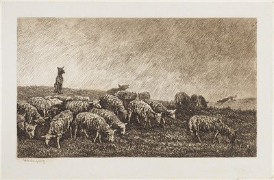 犬の番人 作： Charles Francois Daubigny